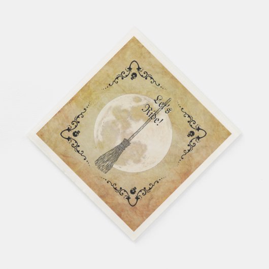 Whimsical Witchy Full Moon Servet (Hoek)