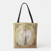 Whimsical Witchy Full Moon Tote Bag (Achterkant)