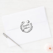 Whimsical Witchy Wiccan Kruid Magic Halloween Ronde Sticker (Envelop)
