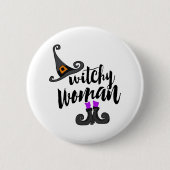 Whimsical Witchy Woman Halloween Ronde Button 5,7 Cm (Voorkant)