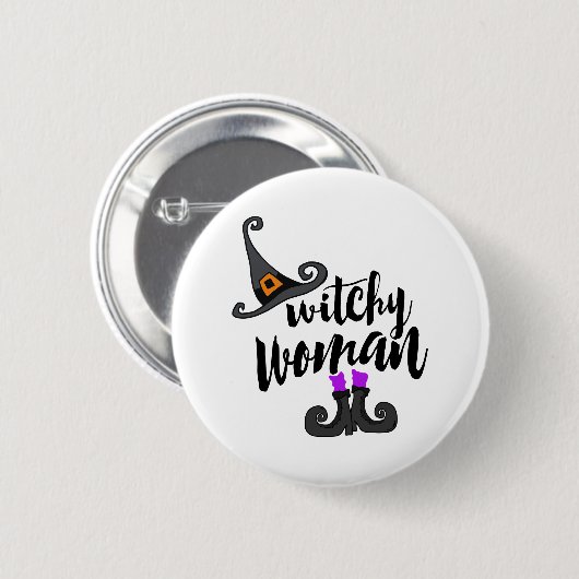 Whimsical Witchy Woman Halloween Ronde Button 5,7 Cm (Voorkant /achterkant)