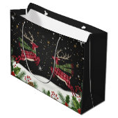 Whimsical with deer large gift bag groot cadeauzakje (Voorkant Gekanteld)