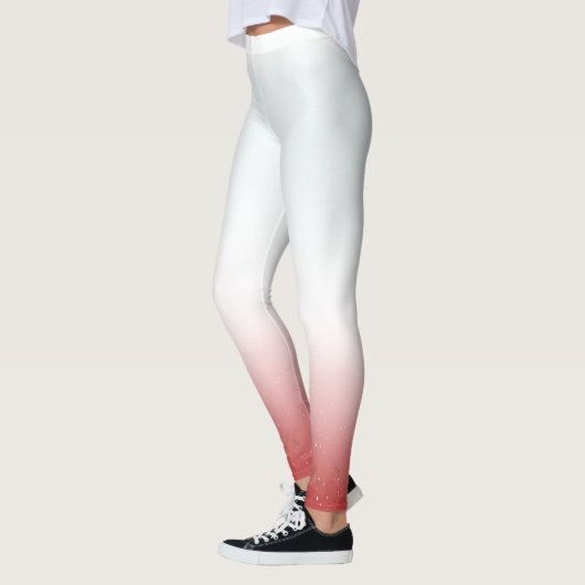 Whimsical Witte en Rode Kerstmis Leggings (Links)