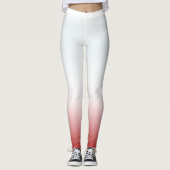 Whimsical Witte en Rode Kerstmis Leggings (Voorkant)