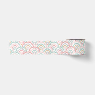 Whimsical Witte regenbogen en harten pastel Satijnen Lint