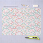 Whimsical Witte regenbogen en harten pastel Tissuepapier (Craft)