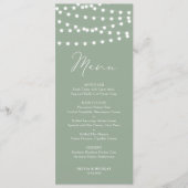 Whimsical Witte Sprookjeslichten Wijze Groene Brui Menu (Voorkant)