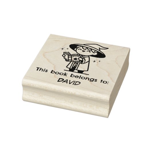 Whimsical Wizard "Dit boek behoort toe" Rubberstempel (Stempel)