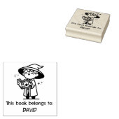 Whimsical Wizard "Dit boek behoort toe" Rubberstempel (Gestempeld)