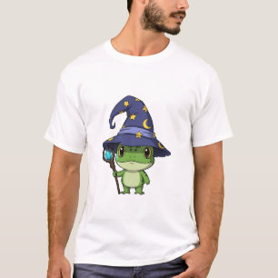 Whimsical Wizard Kikker Karakter T-shirt