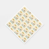 Whimsical Wolken Kleurrijke Gelukkige Verjaardag Servet (Hoek)