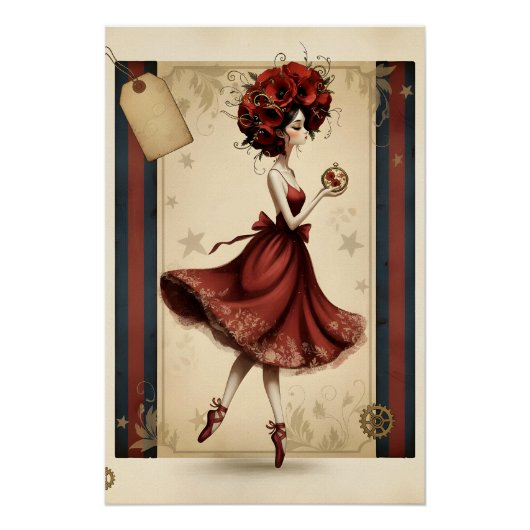 Whimsical Woman, Vintage Perfect Poster (Voorkant)