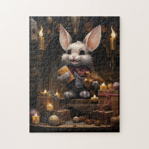Whimsical Wonder: Bunny Gift-Giver Puzzel