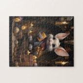 Whimsical Wonder: Bunny Gift-Giver Puzzel Legpuzzel (Horizontaal)