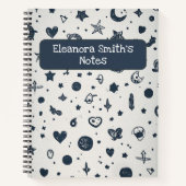 Whimsical Wonder I Hand getekende objecten Notitieboek (Voorkant)