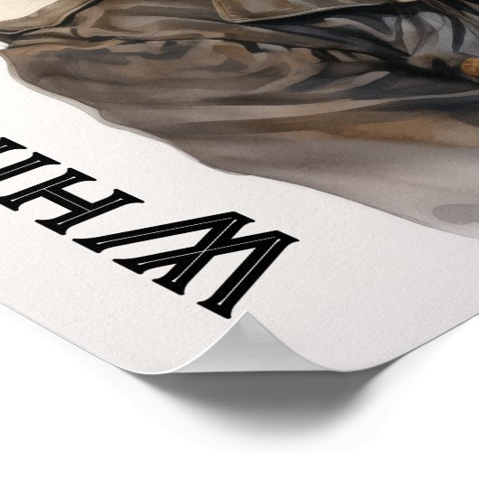 Whimsical Wonder Steampunk Jonge Vrouw  Poster (Hoek)