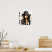 Whimsical Wonder Steampunk Jonge Vrouw  Poster (Keuken)