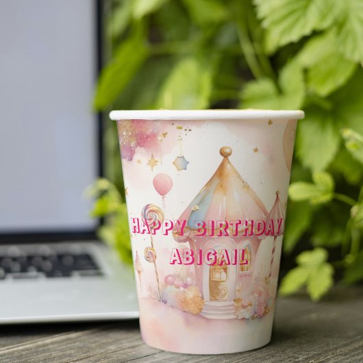 Whimsical wonderen candyland Paper cup Papieren Bekers