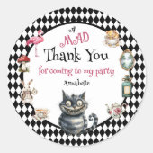 Whimsical Wonderland Birthday Party Ronde Sticker (Voorkant)