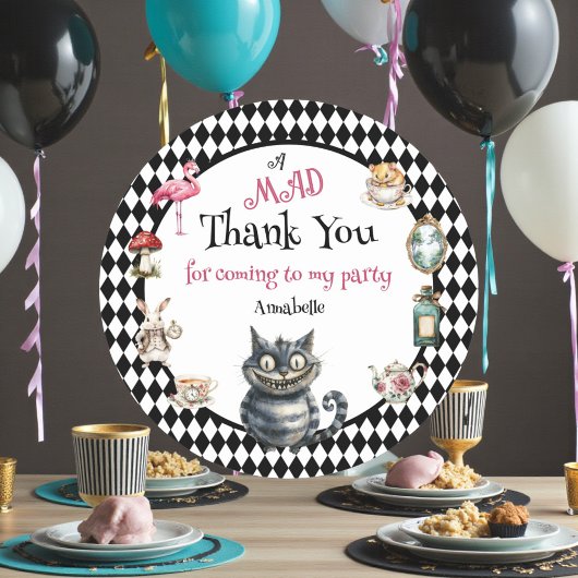 Whimsical Wonderland Birthday Party Ronde Sticker