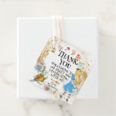 Whimsical Wonderland Tea Party Alice Konijn Bedankjes Labels (In situ)