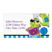 Whimsical Wonderland Tea Party Sticker Label (Voorkant)