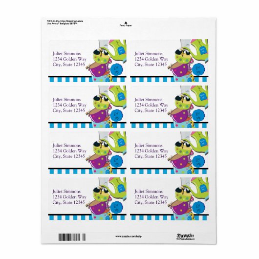 Whimsical Wonderland Tea Party Sticker Label (Full Sheet)