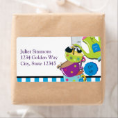 Whimsical Wonderland Thee Feestje Sticker Label (Insitu)