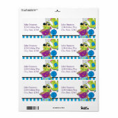 Whimsical Wonderland Thee Feestje Sticker Label (Full Sheet)