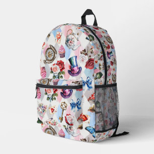Whimsical Wonderland Watercolor Victoriaans Patroo Bedrukte Rugzak