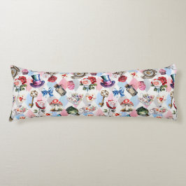 Whimsical Wonderland Watercolor Victoriaans Patroo Lichaamskussen