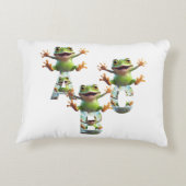 Whimsical Wonders ABC Frogs Baby Pillow Accent Kussen (Achterkant)