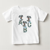 Whimsical Wonders Baby ABC T-shirt met korte mouwe (Voorkant)