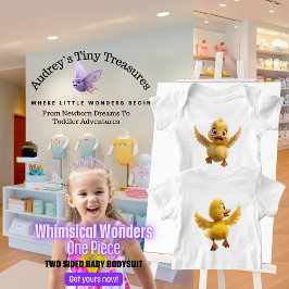 Whimsical Wonders Baby Bodysuit met korte mouwen