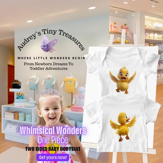 Whimsical Wonders Baby Bodysuit met korte mouwen