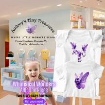Whimsical Wonders Baby Bodysuit met korte mouwen