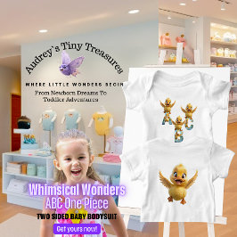 Whimsical Wonders Baby Bodysuit met korte mouwen