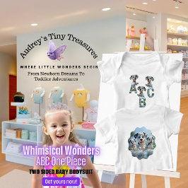 Whimsical Wonders Baby Bodysuit met korte mouwen