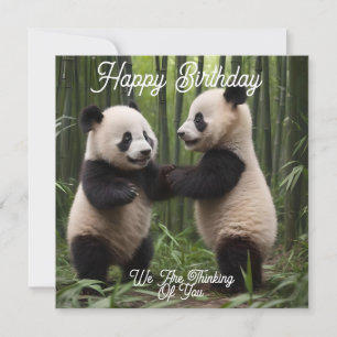 Whimsical Wonders: Baby-panda's spelen in het bos