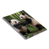 Whimsical Wonders: Baby-panda's spelen in het bos Notitieboek (Rechterzijde)