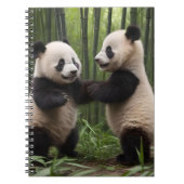 Whimsical Wonders: Baby-panda's spelen in het bos Notitieboek (Voorkant)