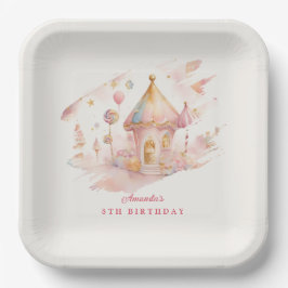 Whimsical Wonders Candyland paper Plate Papieren Bordje
