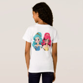 Whimsical Wonders: Meisjes' alledaags T-shirt (Achterkant volledig)