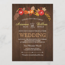 Whimsical Wood & Herfst Foliage Weddenschap Kaart