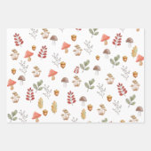 Whimsical Woodland Acorn laat paddenstoel Inpakpapier Vel (Voorkant 2)