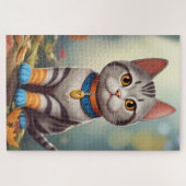 Whimsical Woodland America Shorthair Cat Legpuzzel (Horizontaal)
