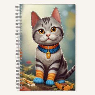 Whimsical Woodland America Shorthair Cat Notitieboek