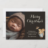 Whimsical Woodland Animal Christmas Foto Feestdagenkaart (Voorkant)