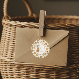 Whimsical Woodland Animal Favor Ronde Sticker