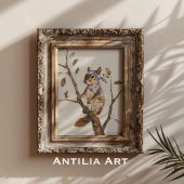 Whimsical Woodland Animal Painting Rustieke Eekhoo Poster